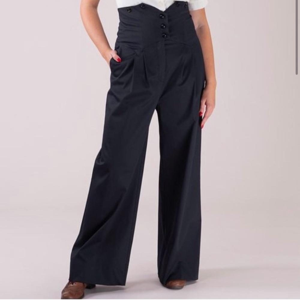 The miss fancy pants slacks. Black rib weave.  Size 36